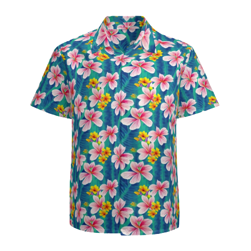 camisa flores tropicales